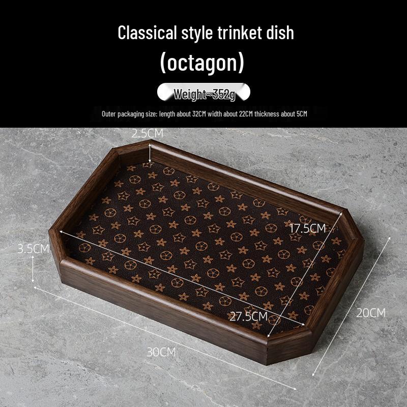 Yangge Begonia Embossed Glass Tea Tray
