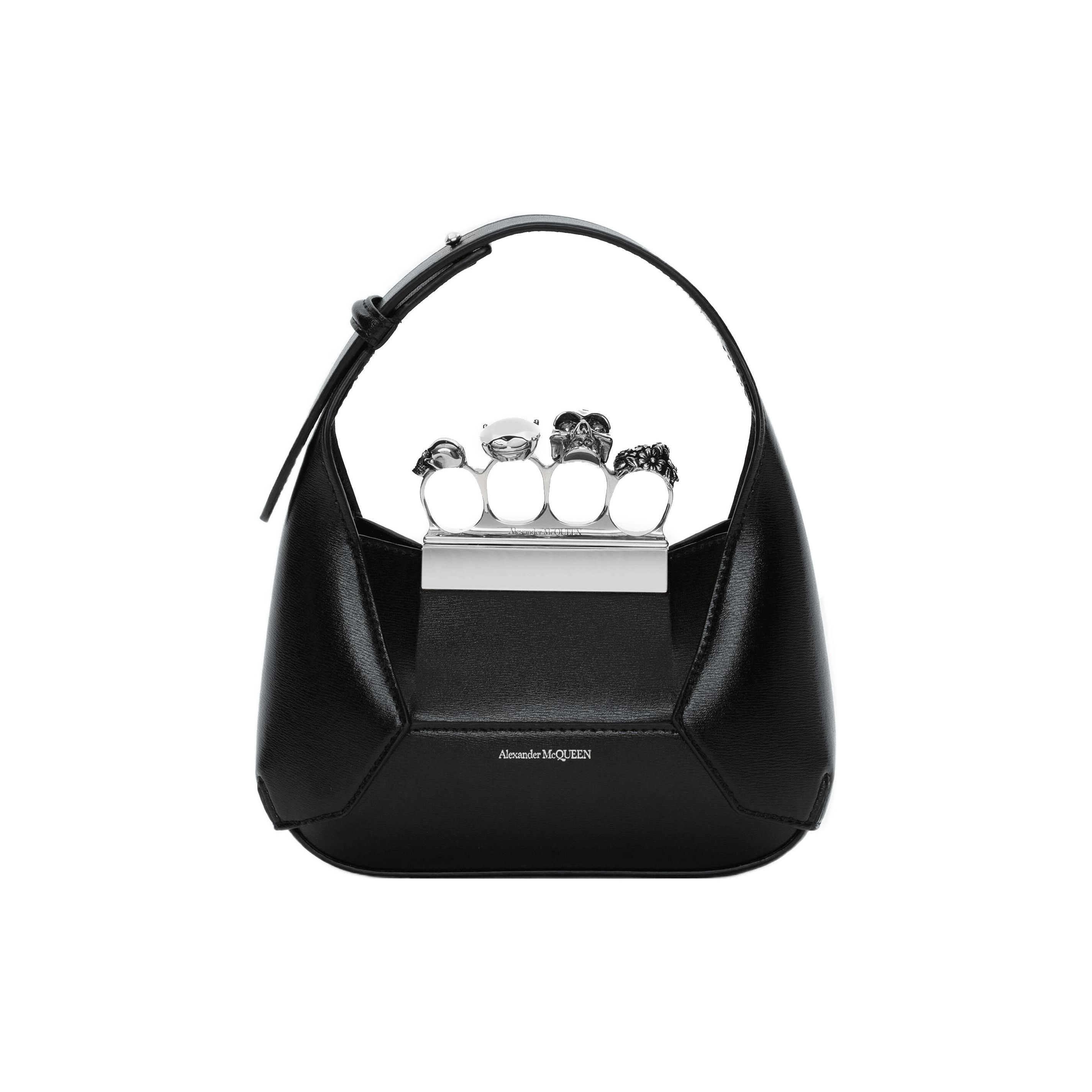 

Міні-сумка Alexander McQueen The Jewelled Hobo чорного кольору з ручкою зверху 731136-DYTAB-1000 Basic Set (Bag+Dust Bag)