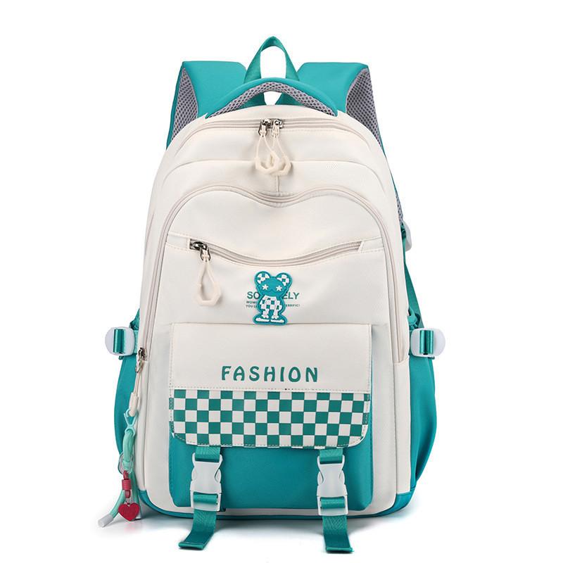 New High School Student Backpack Large Capacity Lightweight Reduce Burden Nylon Wear-resistant Material Unisex Shoulder Bag