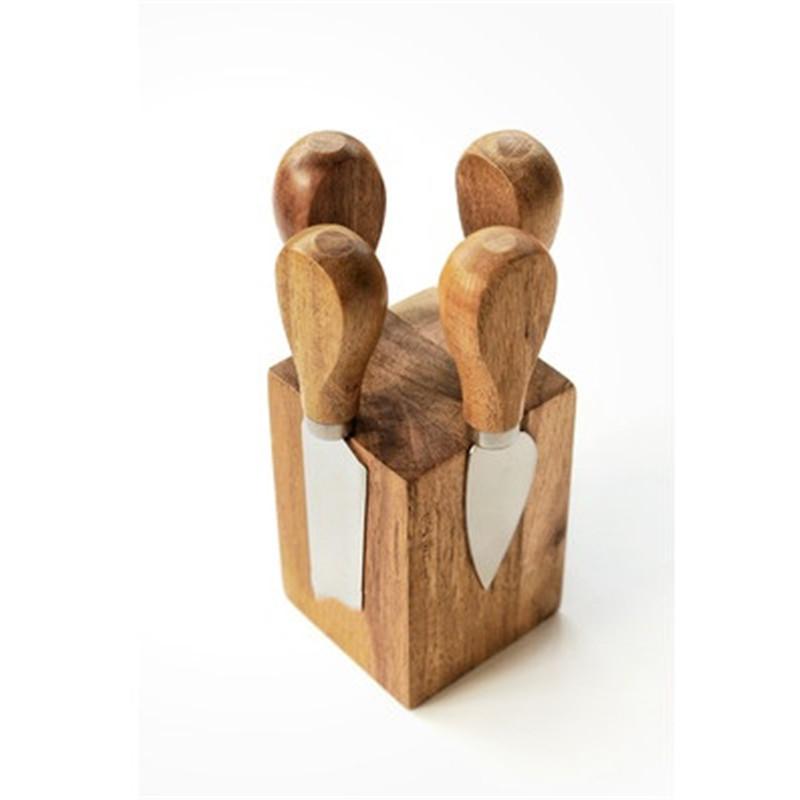 

Wooden Cheese Board Set with Knife for Bread Cake Steak Breakfast Luxury