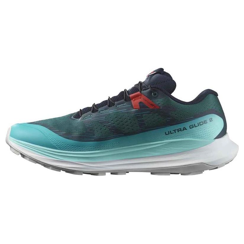 SALOMON Ultra Glide 2 Round Toe Lace-Up Non-Slip Low-Top Running Shoes Men Sneaker Blue 470425