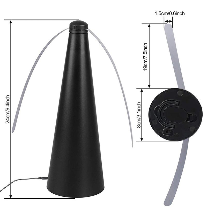 USB Cable/dry Cell Outdoor Multifunctional Fly Repellent 360° Rotation Fan-type Food Protector Pest Drive Away Table Fan