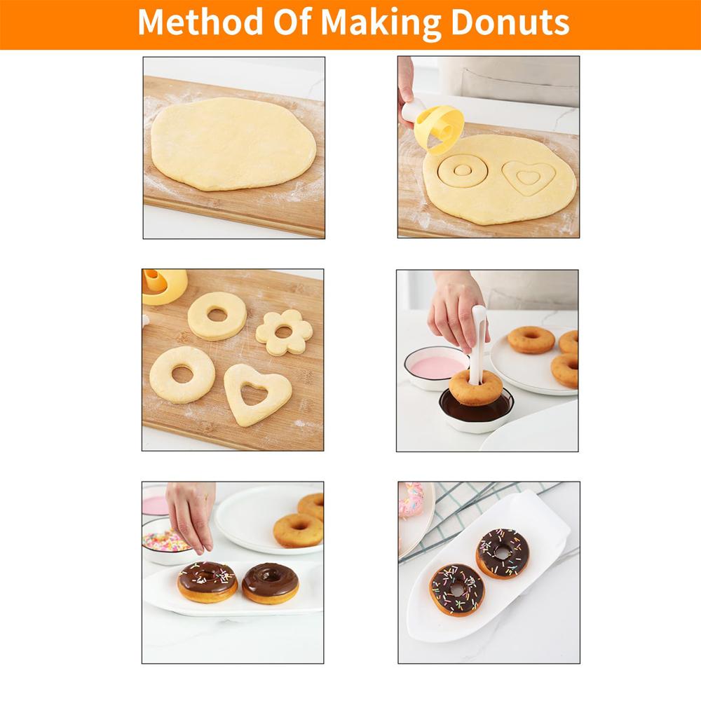 DIY Donut Mold Cutter Food Desserts Bread Cutter Maker Cake Mold Cooking Embossing Decorating Tools Kitchen Baking Accessories