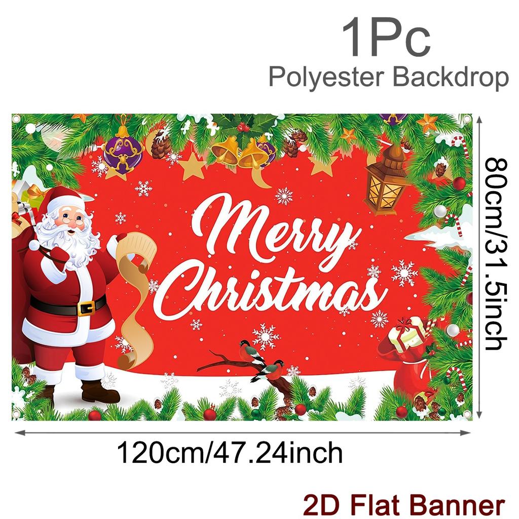 Merry Christmas Banner Backdrops Santa Claus Background Christmas Decorations 2025 for Home Navidad Natal Noel New Year 2026