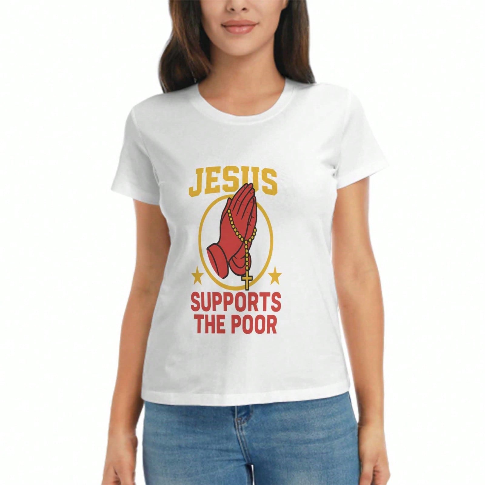 Jesus Saves unisex Cotton T Shirt, Premium Cotton Quality Print, Durable, Casual Fashion. Jesus Judo Graphic Tee, Religious Humor Apparel, Fight For S S разноцветный