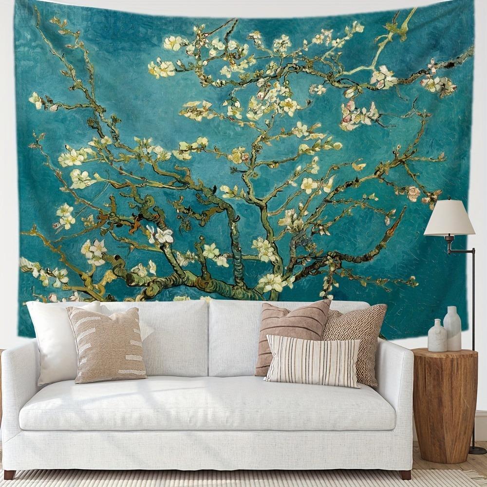 

Almond Blossom Van Gogh Polyester Tapestry Vibrant Artistic Wall Decor Living Room Bedroom Aesthetic Decorative High Quality 40X60cm