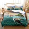 3D Print Wereld Schildpadden Schildpaddeneiland Beddengoedset Dekbedovertrek Bedset Dekbedovertrek Kussensloop Dekbed King Queen Size Jongens Volwassene