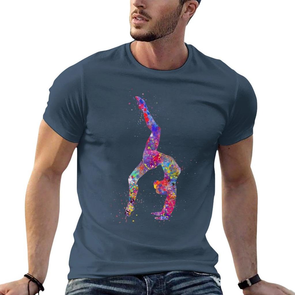 Turnmädchen Aquarell Turnen Teenager Geschenk Turnen Wandkunst T-Shirt Mann t-shirt Grafik T-Shirt