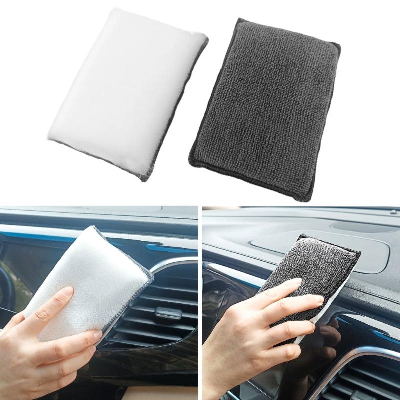 Long Lasting Microfiber Nylon Sponge Block 3X Absorbency High Durability Scrubbing Pad For Kitchen Bathroom Car Cleaning