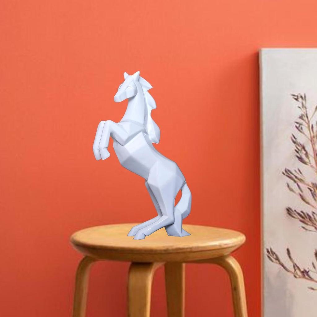 Νέο Διακοσμητικό Άλογο Βάστου, Φενγκ Σούι Φιγούρα | Είδη Διακόσμησης Σπιτιού | Διακοσμήσεις Και Δώρα | Άγαλμα Αλόγου που Τρέχει Για Χρήματα & Πλούτο - Πολυρητίνη, Λευκό