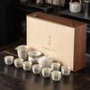 Topaz Ru Kiln Kung Fu Tea Set Gift Box Set Opening Film Raising Business Gifts High-end Master Handmade
