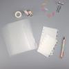 Mogoostry 2 Pack A5 Binder Dividers 6 Tabs Clear Plastic Binder Index Tabs Planner Divider for Round Ring Binder Sheet Protector (Total 12 Dividers)