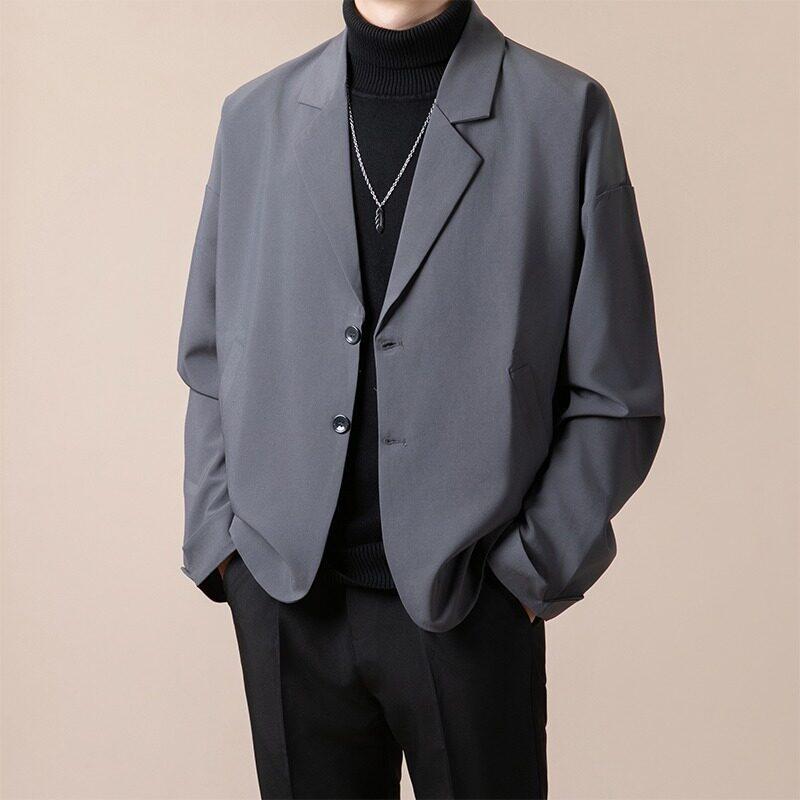 2025 Primăvară Bărbați Tineret Blazer Costume Coreene & Blazer Calitate Înaltă Clasice Fashion Blazers Bărbați Frumoși Culoare Solidă Paltoane Business