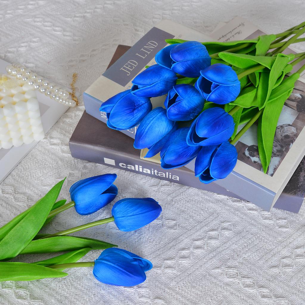 30 Stück Künstliche Tulpen 34cm Real Touch PU Kunstblumen Tulpenstiele für Hochzeit Frühlingsstrauß Blumengesteck Zuhause Büro Party Dekoration