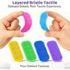 Bristle Tactile Sensory Calm Strips | Soft, Gentle & Rich Texture| 8PC | Suction Cup Toys for Kids | Autism, ADHD Anxiety Relief | Quiet Fidget Toys