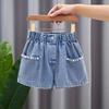 Neue Mädchen Jeansrockhosen Sommer Ausländische Shorts Kinder Faltenhosen Mode Koreanische Version von Kinderkleidung