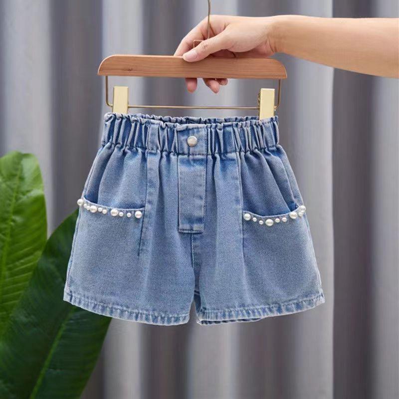 Neue Mädchen Jeansrockhosen Sommer Ausländische Shorts Kinder Faltenhosen Mode Koreanische Version von Kinderkleidung