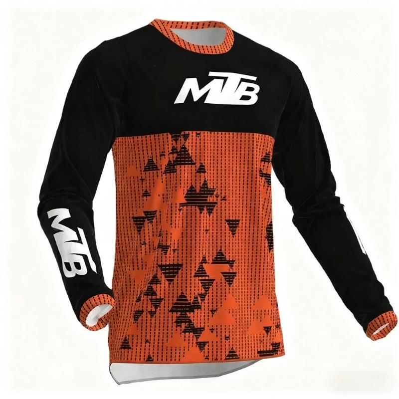 Men's Long Sleeve T-shirt Mountain Bike Off-Road Motorcycle Cycling Jersey M-T-B Clothes Camping Outdoor Fishing Top Loose