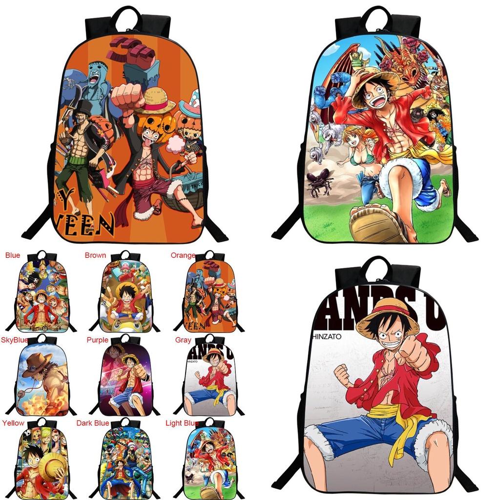 Stylish Anime One Piece Monkey D. Luffy Backpack With Adjustable Shoulder Straps