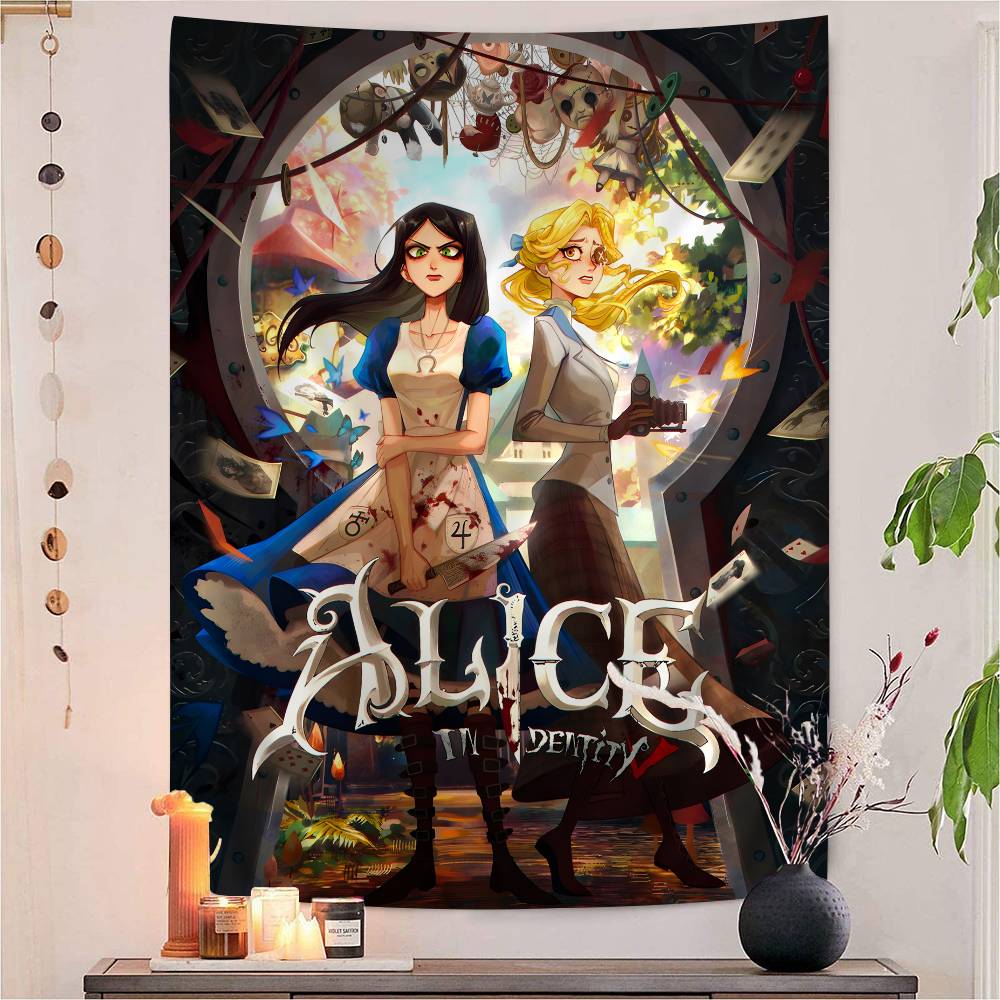Game AAlice Madness Returns Tapestry Wall Hanging Cheap Hippie Wall Hanging Bohemian Wall Tapestries Mandala Wall Hanging