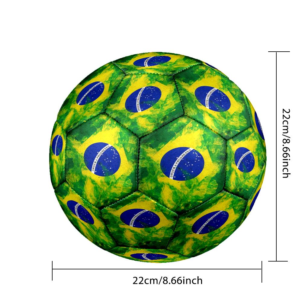 Brazil Artwork Printed Size 5 Soccer Balls, High-Quality, Anti-Slip, Protective Football, A Unique Gift , Birthdays, Christmas Gifts