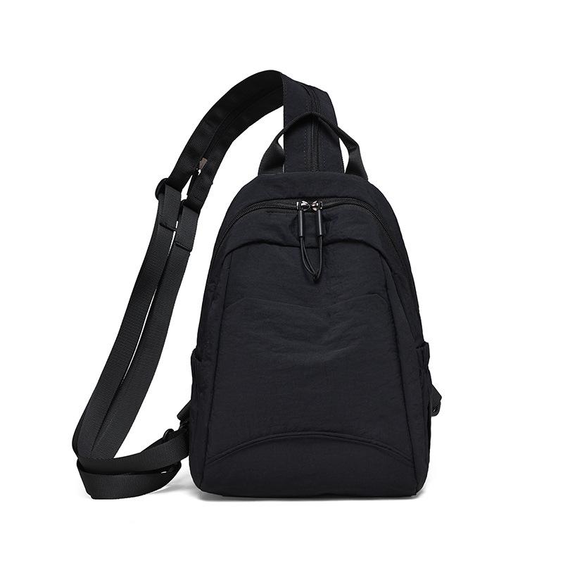 Women's Bag Multi-function Sport Large Capacity Solid Color Chest Bag Travel Backpack