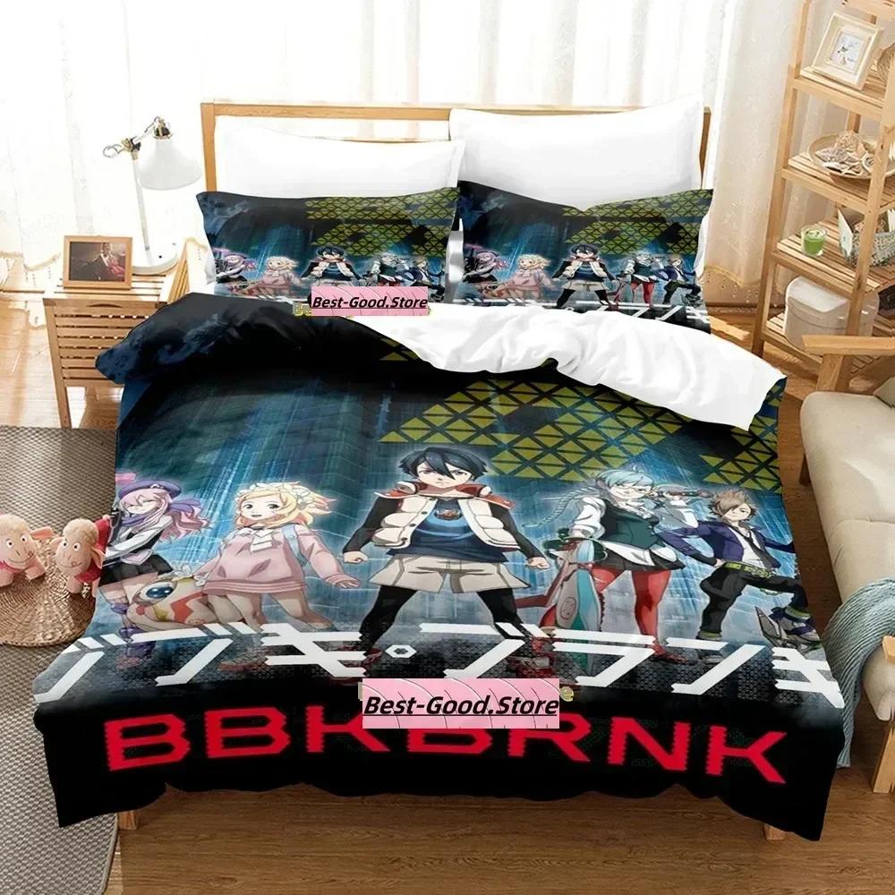 Kawaii BBKBRNK Bedding Set Single Twin Printed Bed Set With Pillowcase Bed Duvet Cover Soft Single Double Queen Super King Size