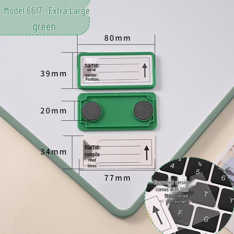 Magnetic Label Holder for Whiteboard & File Cabinets - Warehouse & Partition Name Sign Stickers