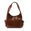 PU Hobo Bag Women's Fashion Shoulder Tote with Stud Detail Multiple Pockets Casual Everyday Handbag