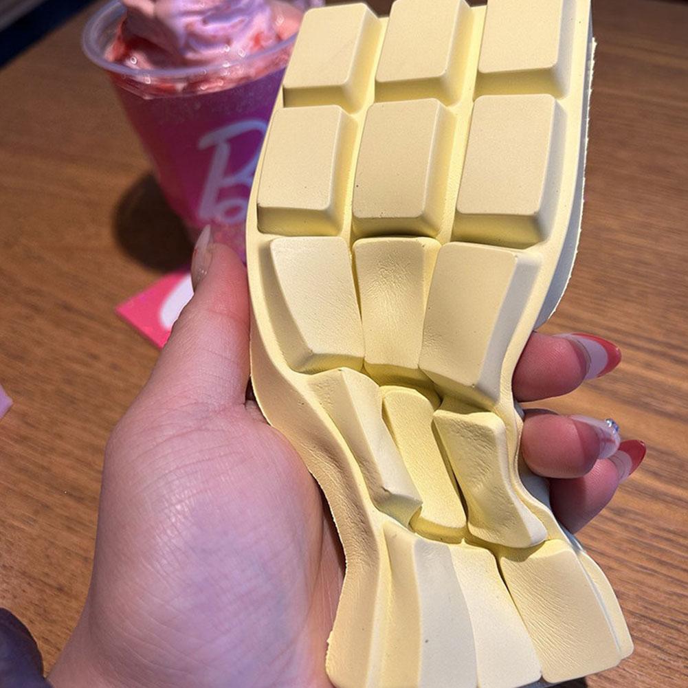 Anti Stress Slow Rising Chocolate Bar Anxiety Relief Toy Soft Squeeze Cheese Squishy Sensory Hand Relax Gift Toys For Adult