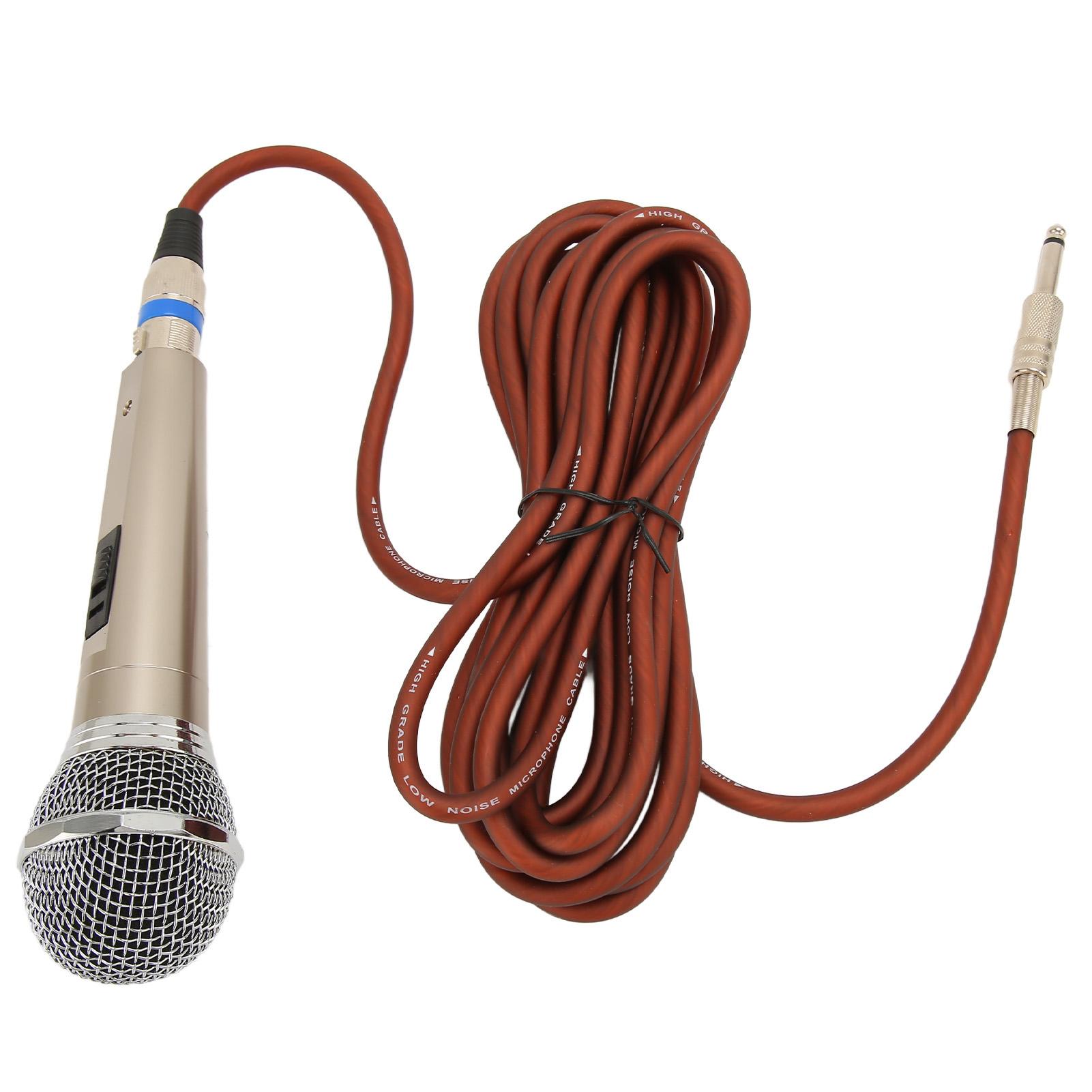 

6,5 мм Металлический проводной микрофон Профессиональный микрофон с шумоподавлением Ручной микрофон для караоке, живых выступлений