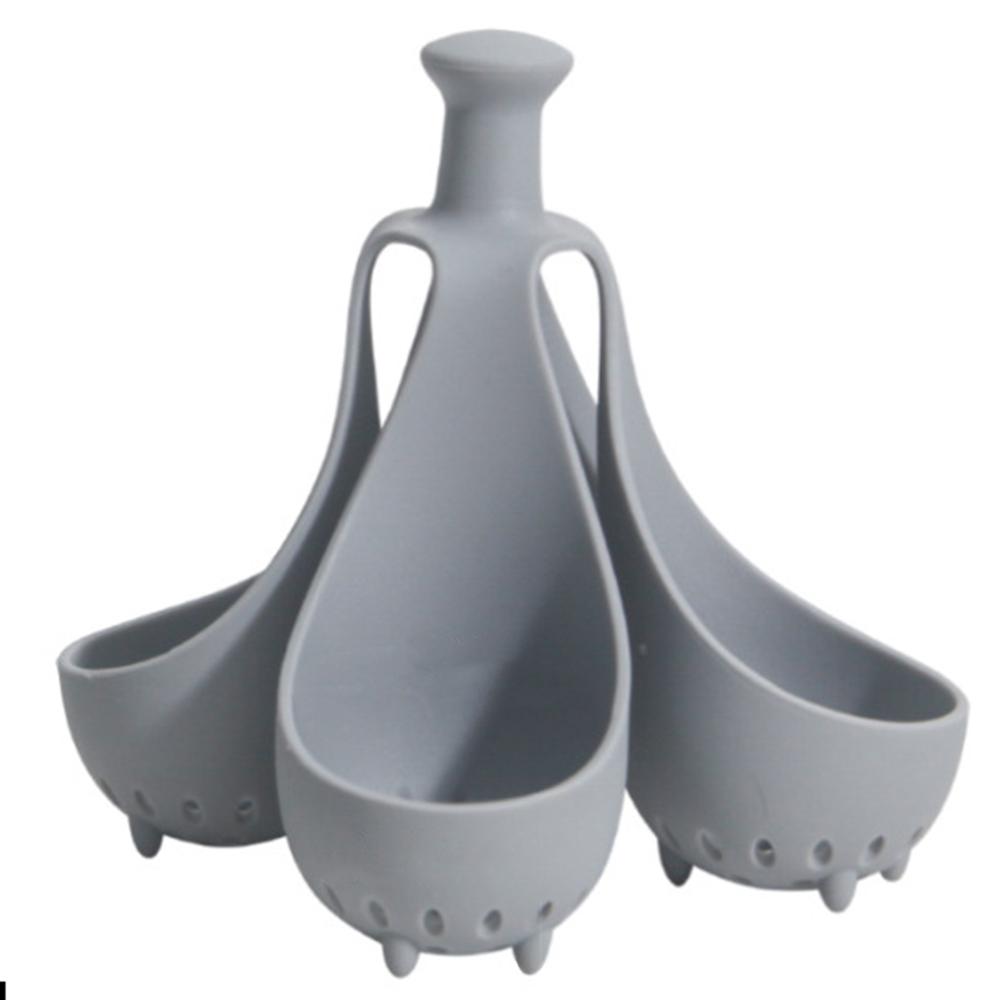 

Creative Silicone Eggs Cooker Even Heating Boiled Egg Maker with Drainage Holes Storage Tray for 4 Eggs