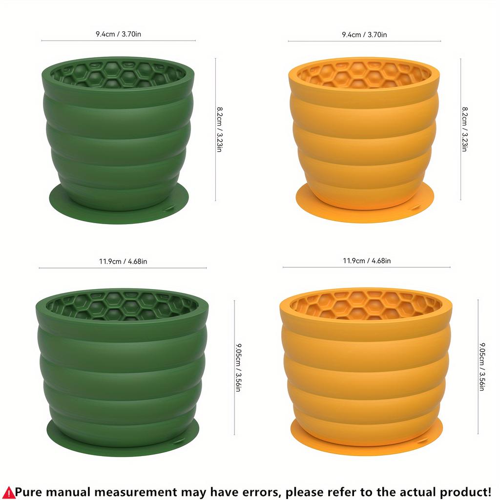 Silicone Slow Feeder Dog Bowl Cup - Anti-Slip Distraction Design for Small To Medium Breeds - Promotes Healthy Digestion