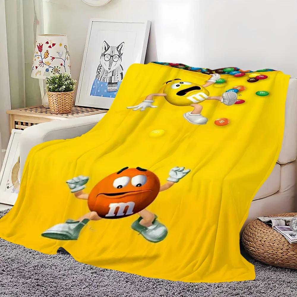 Lustige M-M&M-M’s Skikomfort warm Weich Zuhause Kinder Mittagessen Decke Geeignet für Wohnzimmer Büro Tägliches Reisen Geschenke