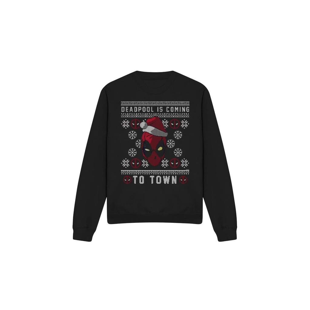 Deadpool Unisex Adult Coming To Town Sweatshirt