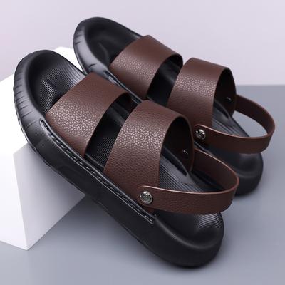 Sandales Décontractées à Semelles Épaisses Tendance pour Hommes Pantoufles d'Été Nouvelles Chaussures de Plage à Semelles Souples Chaussures d'Eau d'Extérieur à Double Usage Sandales Homme Chaussures Aqua