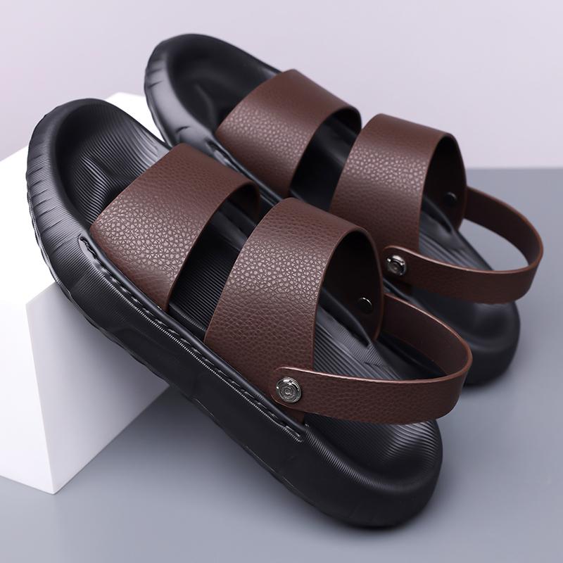 Fashion Thick Soled Casual Sandals for Men Summer Slippers New Soft Soled Beach Shoes Outdoor Dual-use Sandaly Male Wading Aqua Shoes