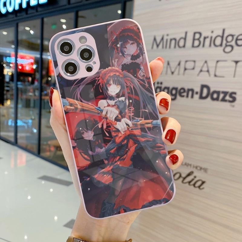 Cute Kurumi Tokisaki Phone Case For IPhone 14 13 12 11 Pro Max X XR XS 8 7 Plus Liquid Glass Color Phone Cover