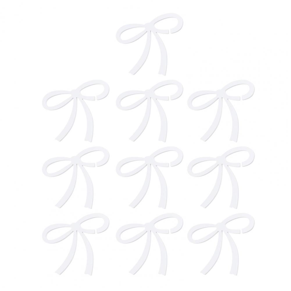Acrylic Bow Decoration Bow Wine Glass Charms 10pcs Acrylic Bow Drink Tags for Parties Bachelorette Weddings Reusable Wine Glass