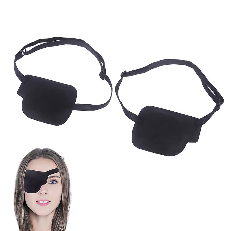 Eye Patch Unisex Black Single Eyepatch Washable Adjustable Blindfold