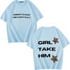 Tate McRae It's Ok I'm Ok Print T-Shirt Herren Damen Oversized 100% Baumwolle Kurzarm Sommerdruck Unisex Übergröße Tops