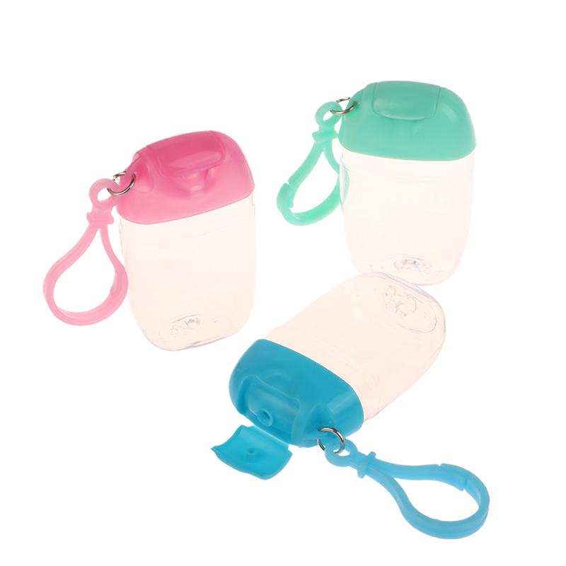 30 ml Tragbare Nachfüllbare Flaschen mit Haken Handdesinfektionsmittel Alkohol Kosmetikbehälter Outdoor Mini Seifenspender Behälter