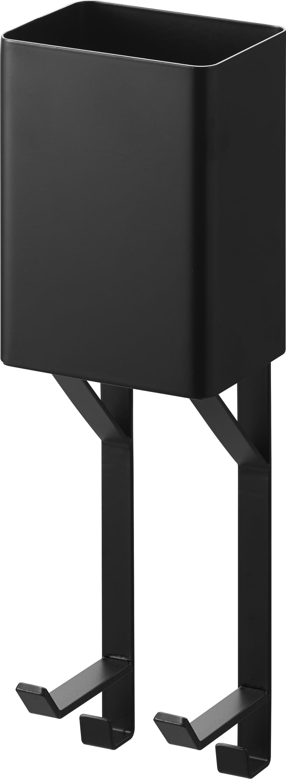 Yamazaki Towel Rack Top Hair Dryer Hair Iron Tower Simply insert into towel 10546 & Holder, Black, W10.1×D8.2×H32.6cm, Series. bar.