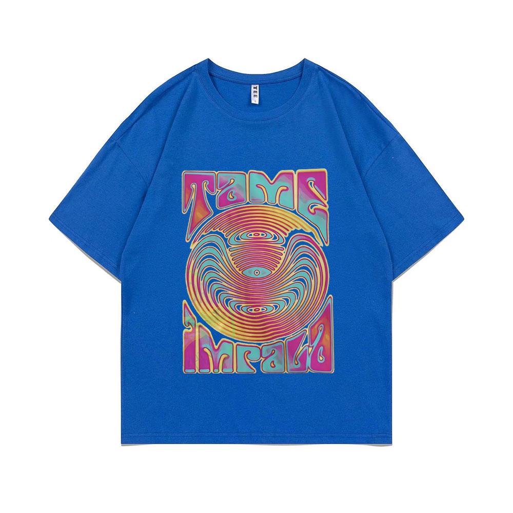 Tame Impala Band Graphic Tshirt Men Women Vintage Oversized Streetwear Men's Lndie Pop Rock Music T Shirts Male Cotton T-shirts