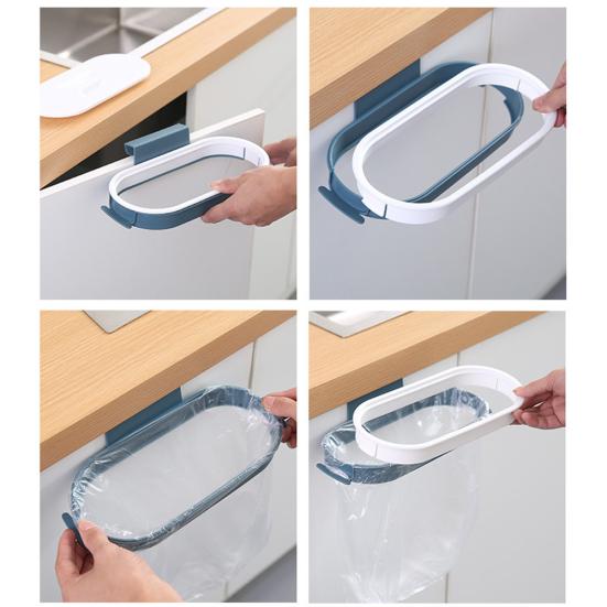 Garbage Bag Holder Kitchen Cupboard Door Drawer Cabinet Hanging Trash Bin Rack