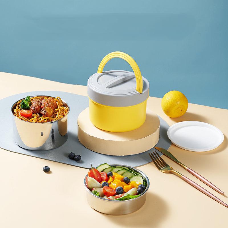 

Коробка для обеда с многослойной изоляцией из нержавеющей стали 304, которую можно нагревать в микроволновой печи для офисных работников и студентов