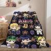 JOJO Bright 2D Print Flannel Blanket, Anime Theme for Bed Couch, Soft Travel Picnic Throw Blanket_LIAN