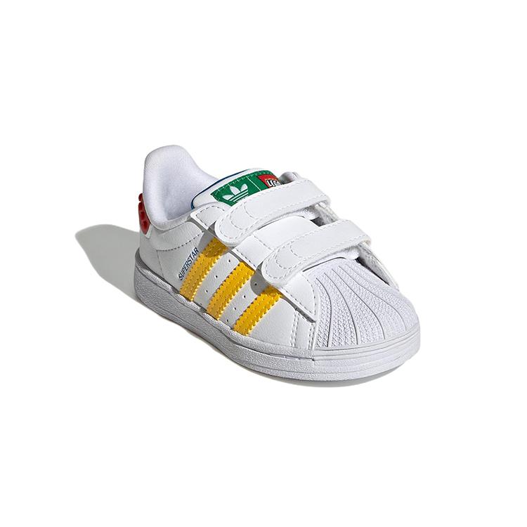 Adidas Originals SUPERSTAR Synthetic Leather Comfortable Abrasion Resistant Low top Toddler Shoes Infant And Toddler GV8881