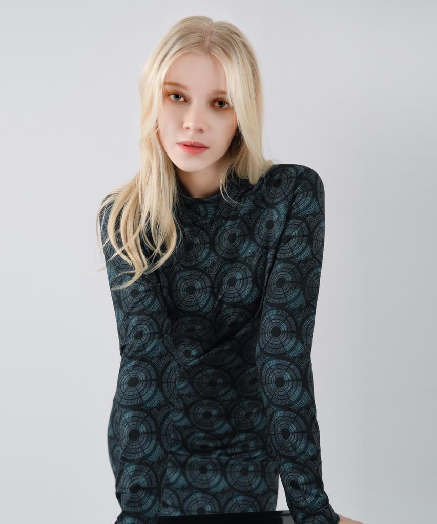 SSQR Raglan Stretch Print Mini Dress Dgrm_01