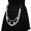 Hip Hop Regenbogen Harz Kette Schlüsselanhänger Damen Mädchen Niedlich Hüftkette Mehrfarbig Acryl Hohlstern Hosenkette Y2K Schmuck